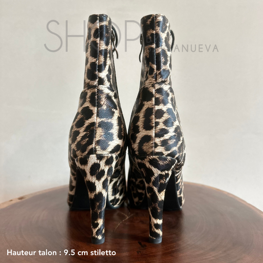 LEOPARD HEELS BOOTS