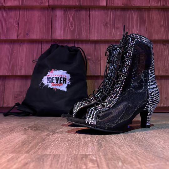 "ELEGANCIA" RHINESTONES HEELS BOOTS