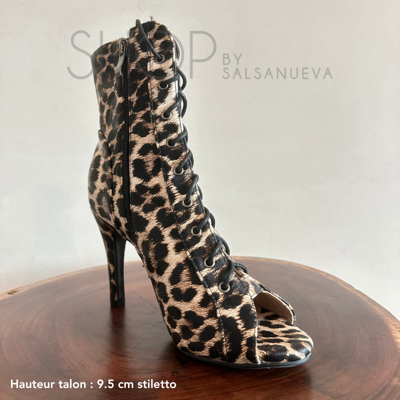 LEOPARD HEELS BOOTS