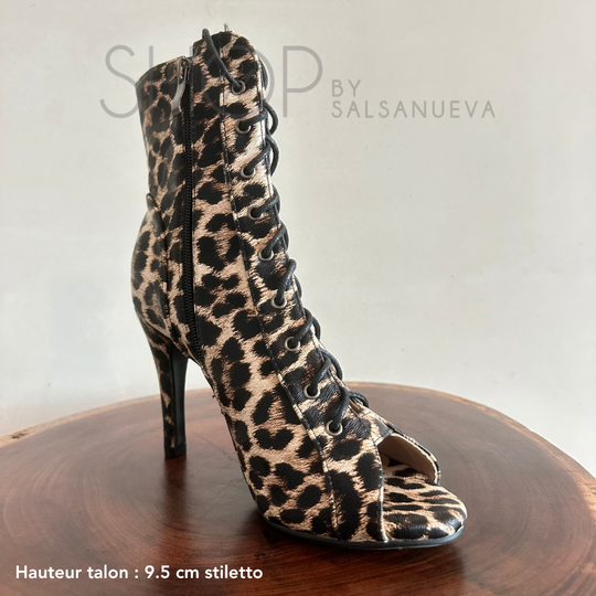 LEOPARD HEELS BOOTS