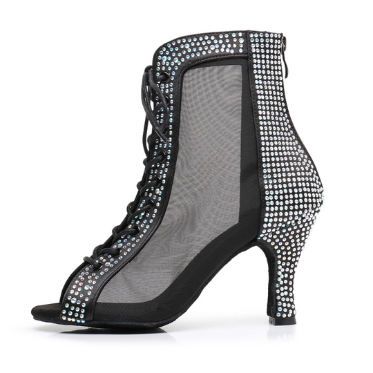 "ELEGANCIA" RHINESTONES HEELS BOOTS