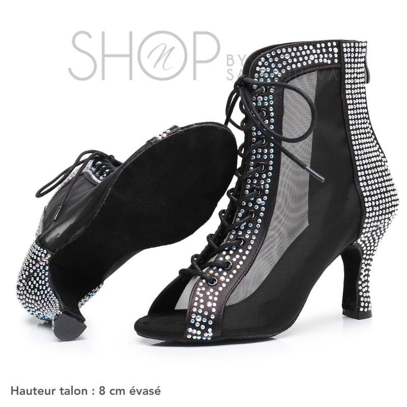 "ELEGANCIA" RHINESTONES HEELS BOOTS