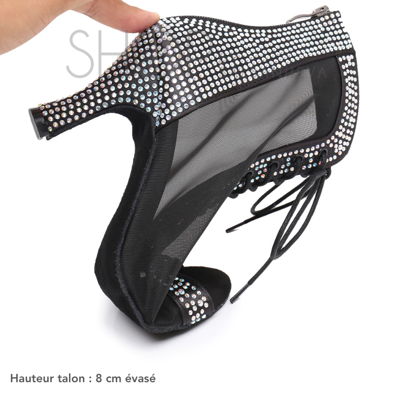 "ELEGANCIA" RHINESTONES HEELS BOOTS