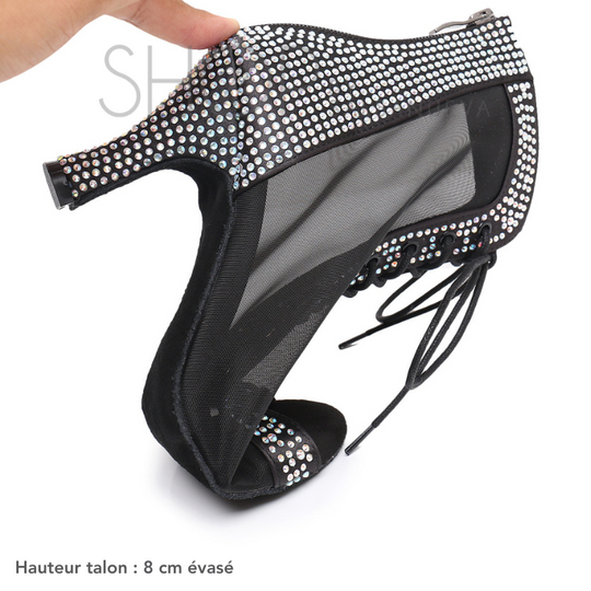 "ELEGANCIA" RHINESTONES HEELS BOOTS