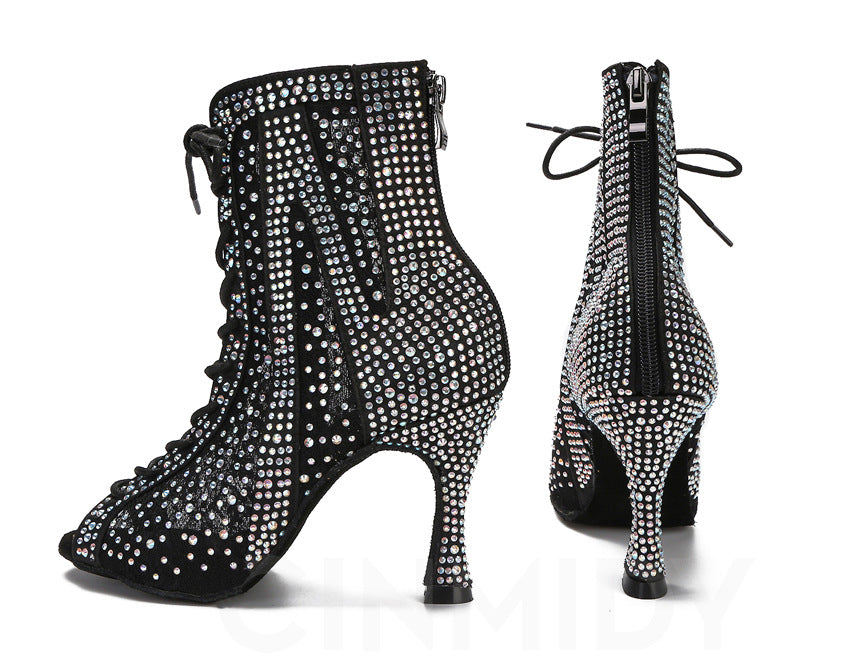 STILETTO RHINESTONES HEELS SHOES