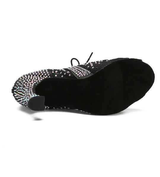 STILETTO RHINESTONES HEELS SHOES