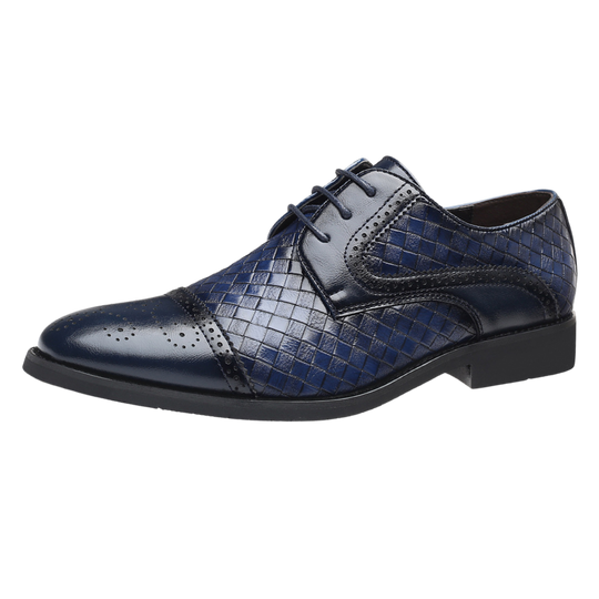 MEN'S DANCE SHOES BLUE BRAIDED