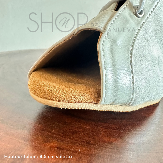 BEIGE HEELS ELEGANCE BOOTS