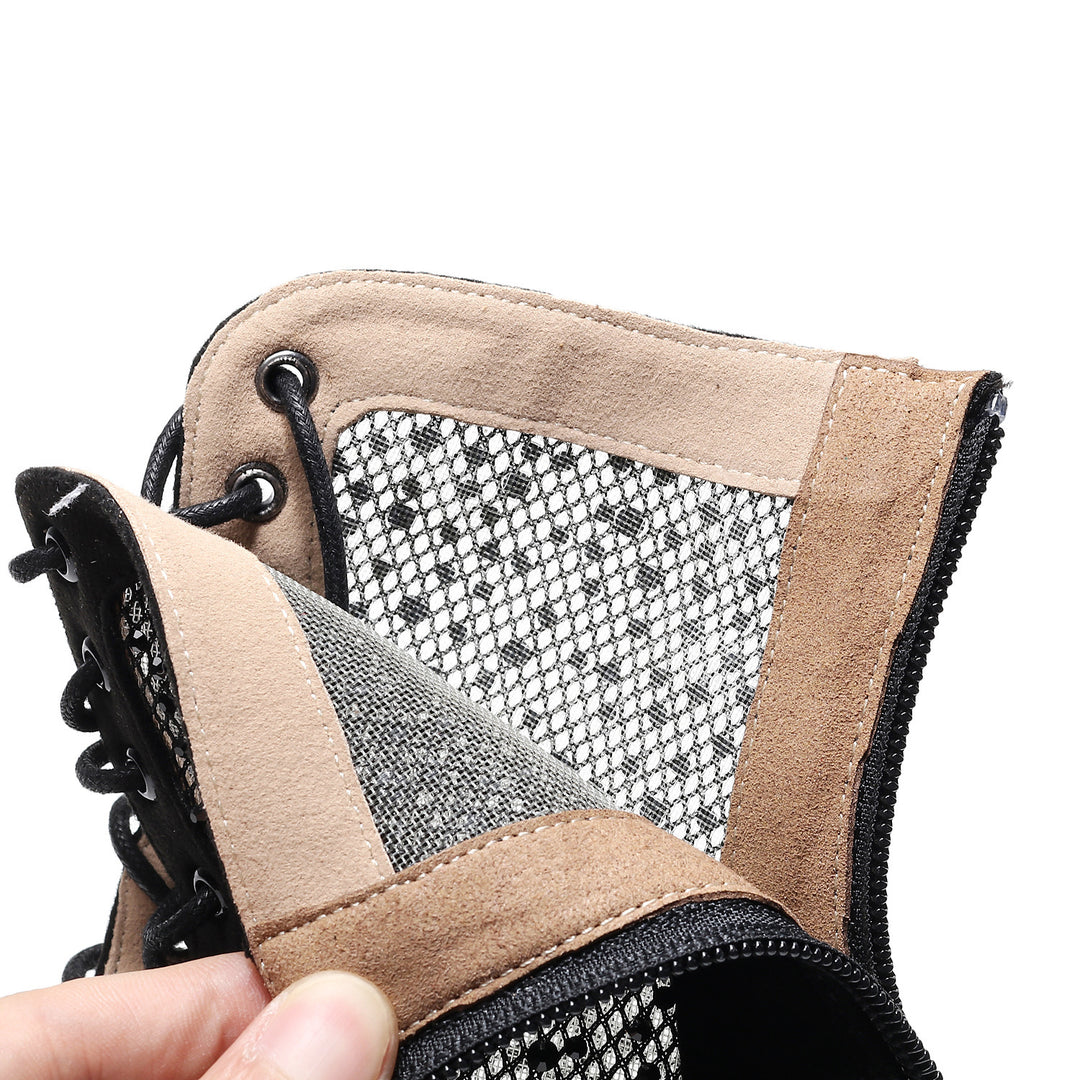 BLACK RHINESTONES HEELS BOOTS