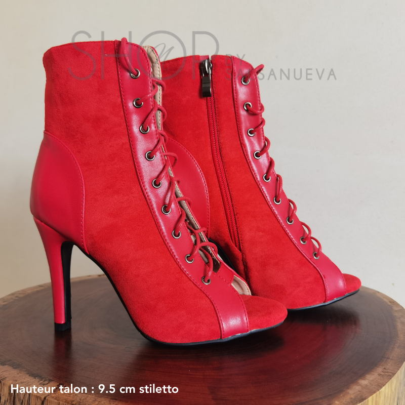 RED FLAME HEELS BOOTS