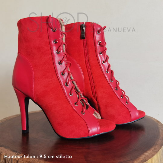 RED FLAME HEELS BOOTS