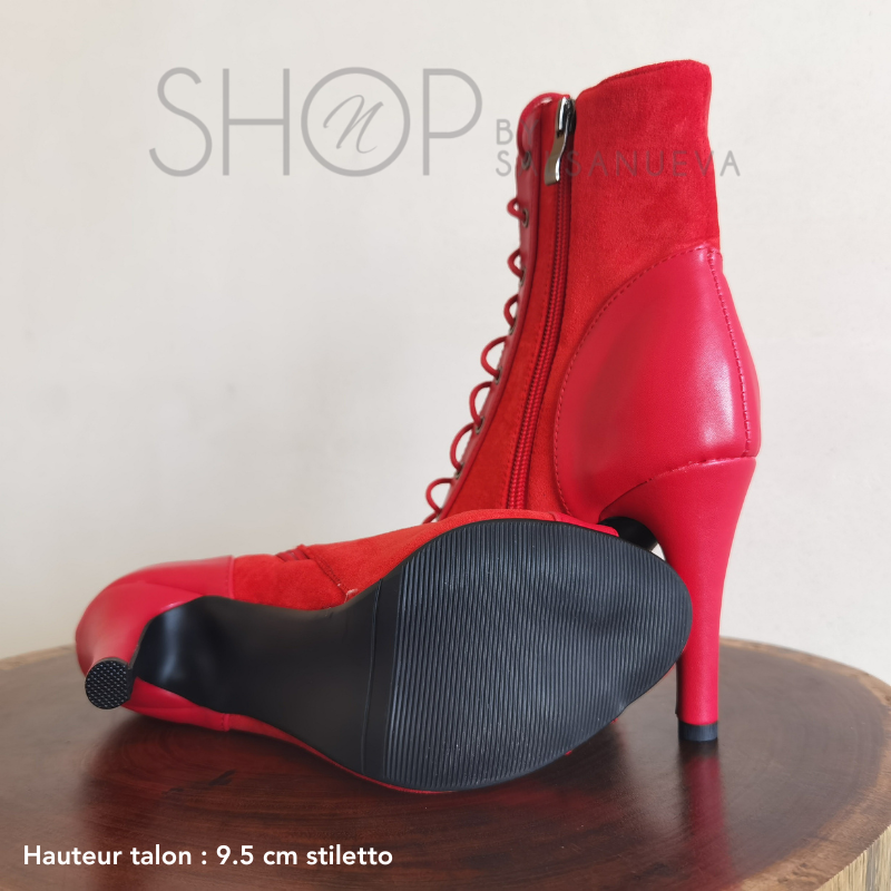 RED FLAME HEELS BOOTS
