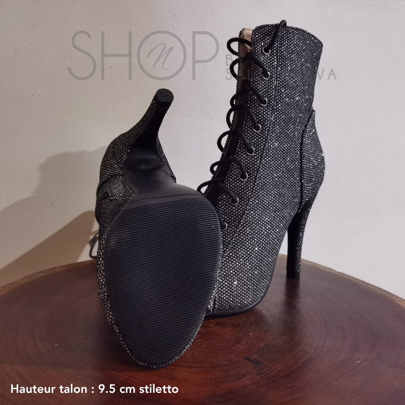 GALAXY RHINESTONE HEELS BOOTS