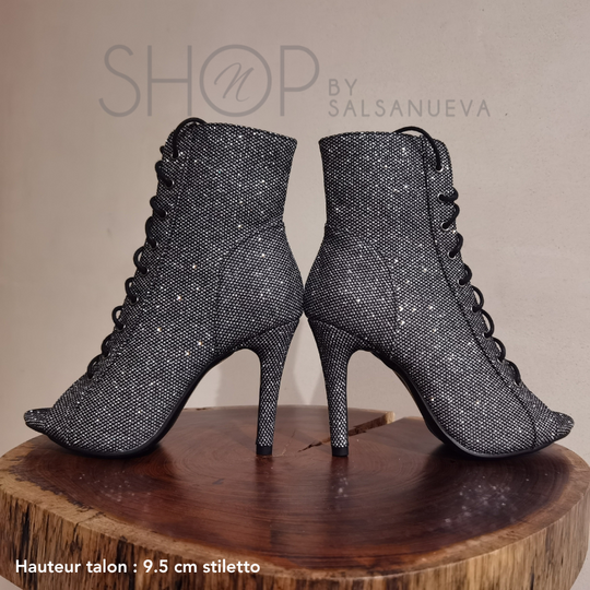 GALAXY RHINESTONE HEELS BOOTS
