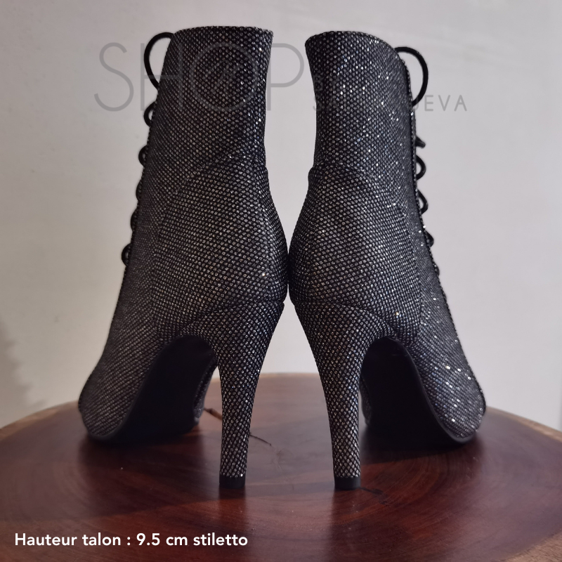 GALAXY RHINESTONE HEELS BOOTS