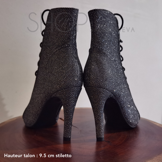 GALAXY RHINESTONE HEELS BOOTS