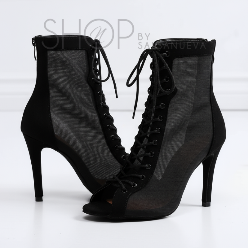 NOCTURNE BLACK HEELS BOOTS