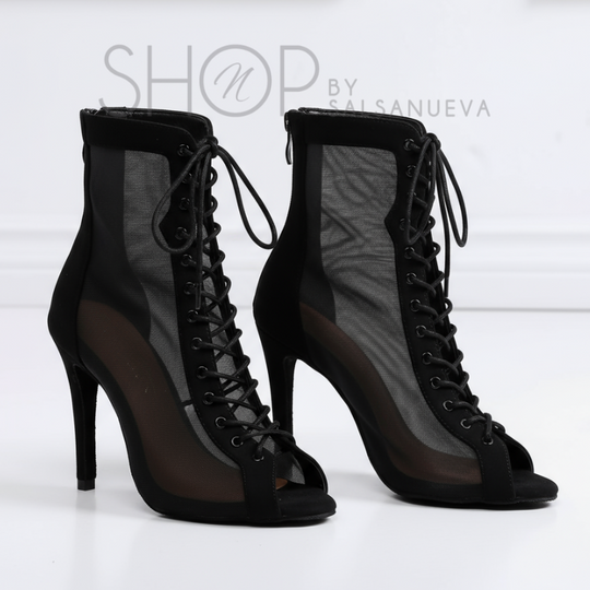 NOCTURNE BLACK HEELS BOOTS