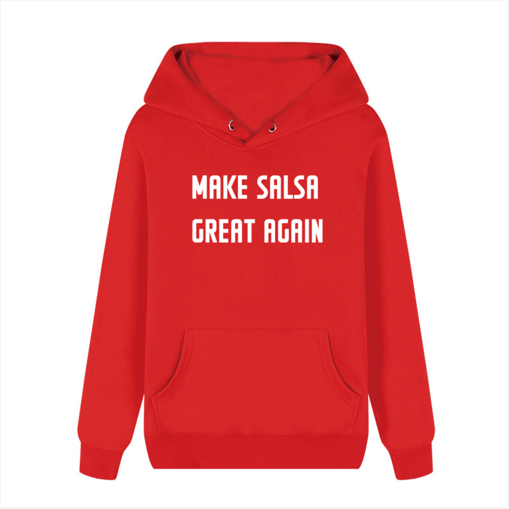 SWEAT-SHIRT ROUGE "MAKE SALSA GREAT AGAIN" SALSANUEVA