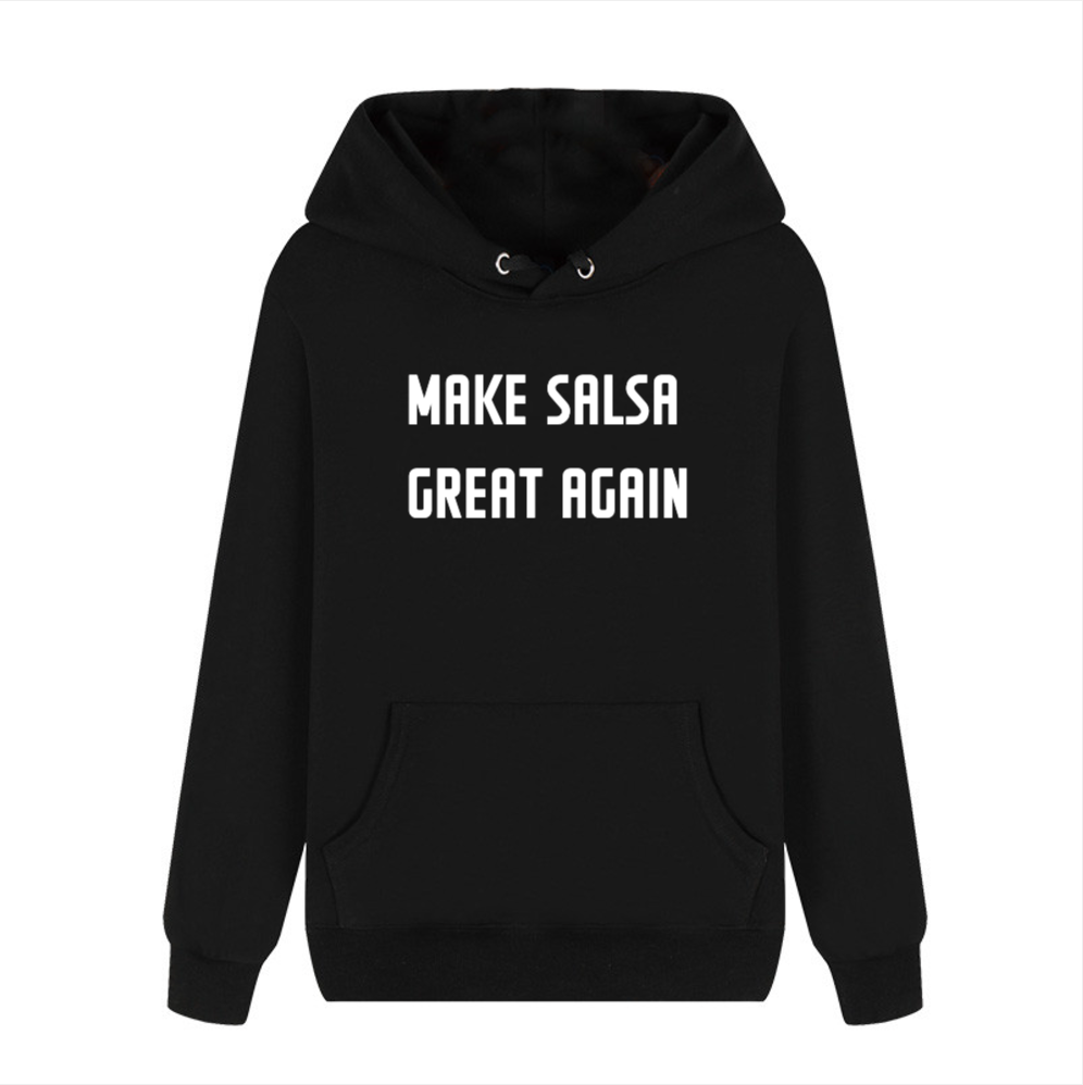 SWEAT-SHIRT NOIR "MAKE SALSA GREAT AGAIN" SALSANUEVA