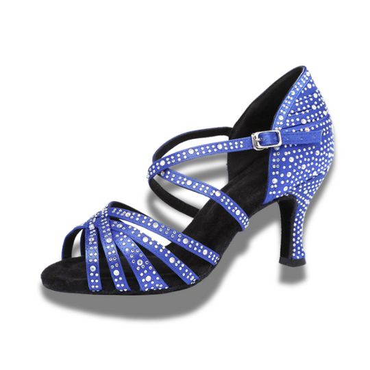 BLUE BACHATA RHINESTONES