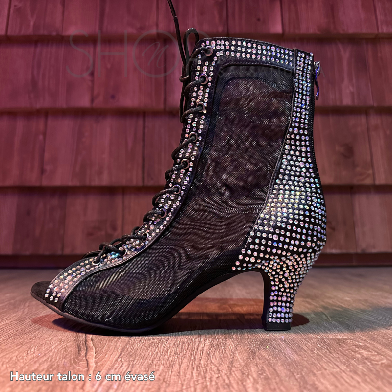 "ELEGANCIA" RHINESTONES HEELS BOOTS