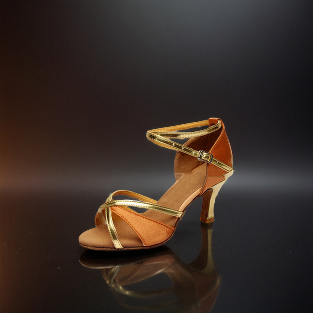 Chaussures danse latine marron