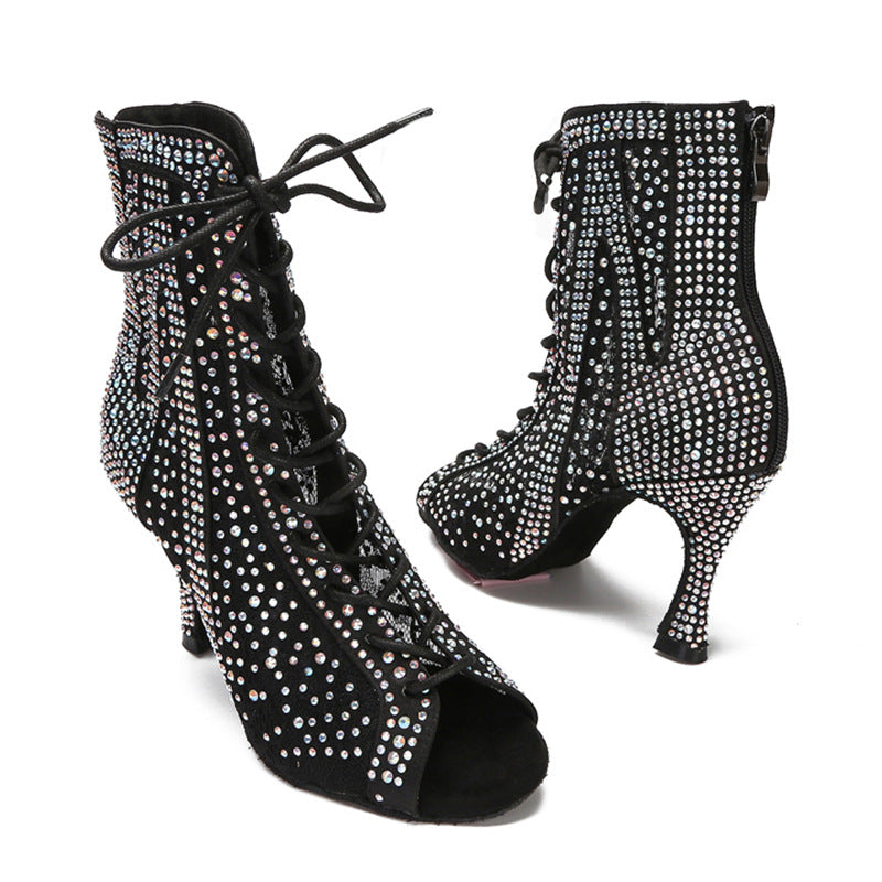 STILETTO RHINESTONES HEELS SHOES
