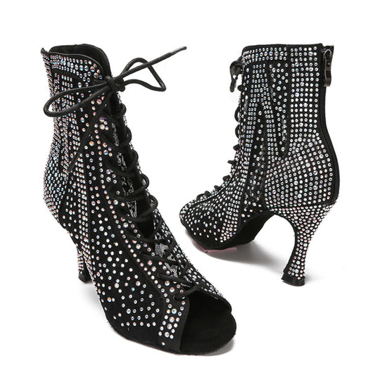 STILETTO RHINESTONES HEELS SHOES