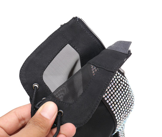 "ELEGANCIA" RHINESTONES HEELS BOOTS