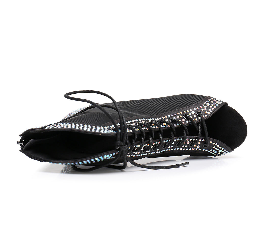 "ELEGANCIA" RHINESTONES HEELS BOOTS