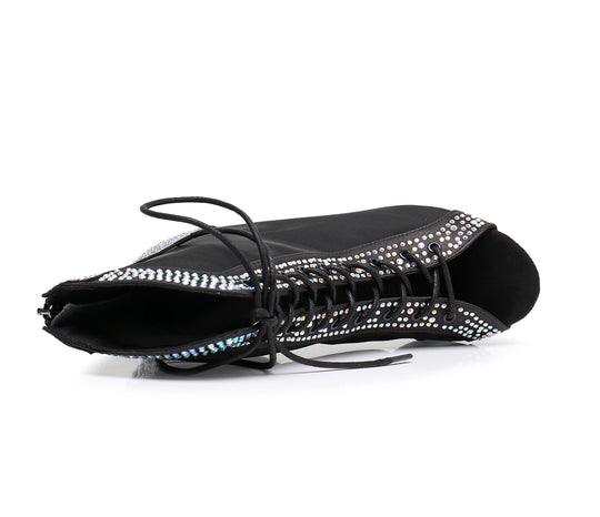 "ELEGANCIA" RHINESTONES HEELS BOOTS