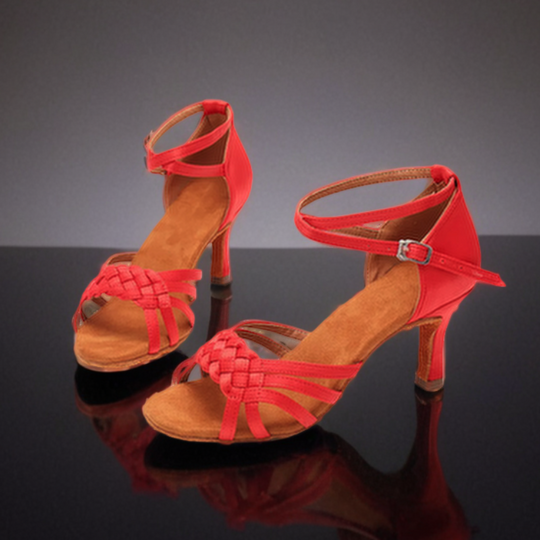 chaussures danses latines rouge