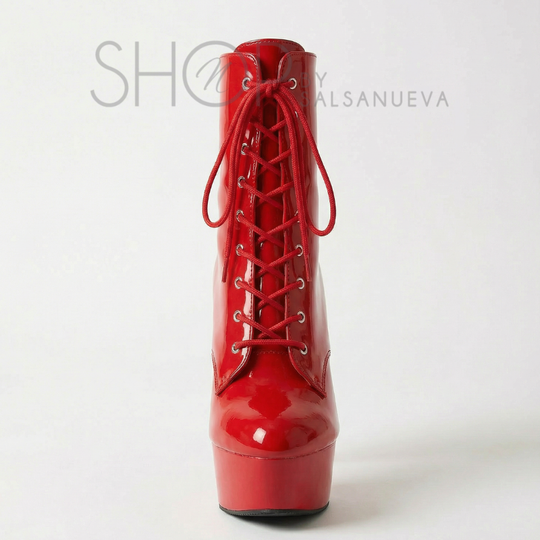 BOTTINES POLE NUEVA CUIR ROUGE