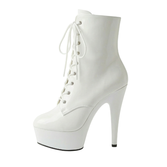 BOTTINES POLE NUEVA CUIR BLANC