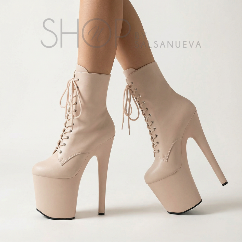 BOTTINES POLE NUEVA BEIGE MAT