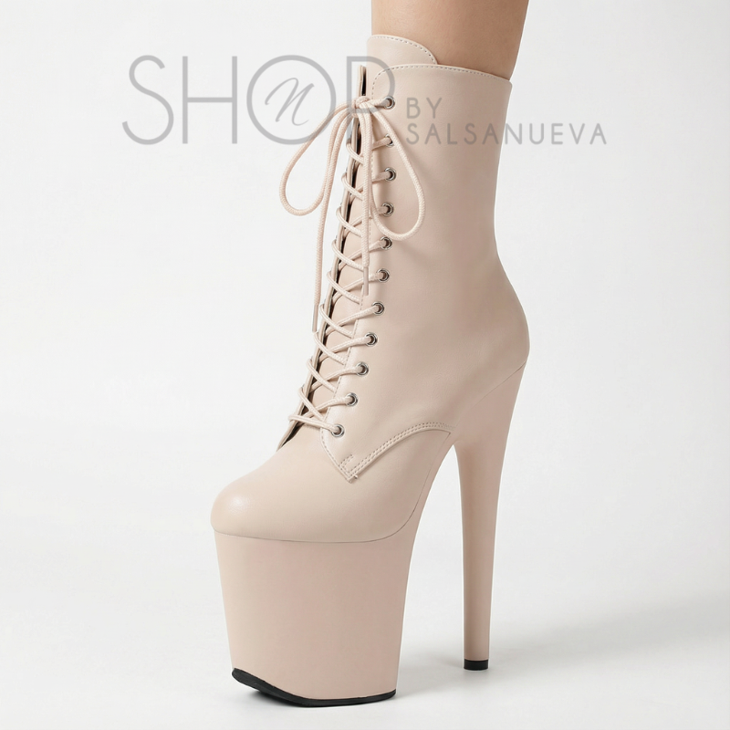 BOTTINES POLE NUEVA BEIGE MAT