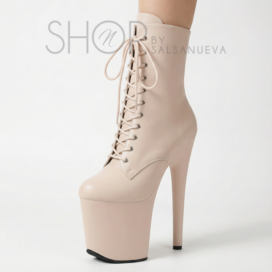 BOTTINES POLE NUEVA BEIGE MAT