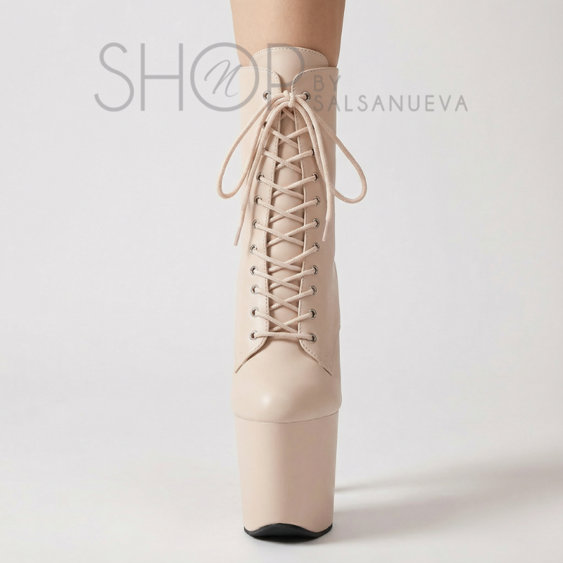 BOTTINES POLE NUEVA BEIGE MAT