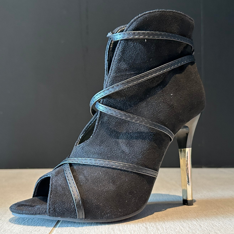 chaussure danse noir doré