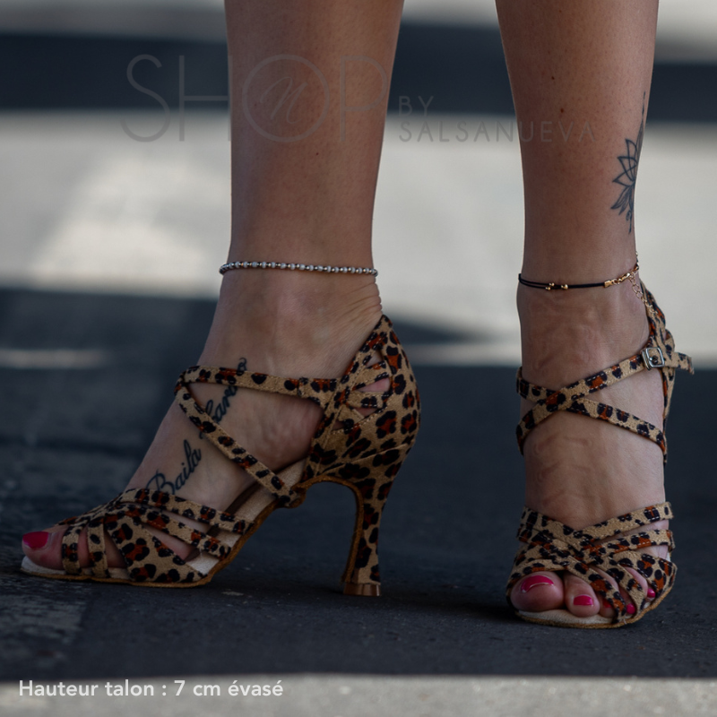 chaussure de salsa leopard