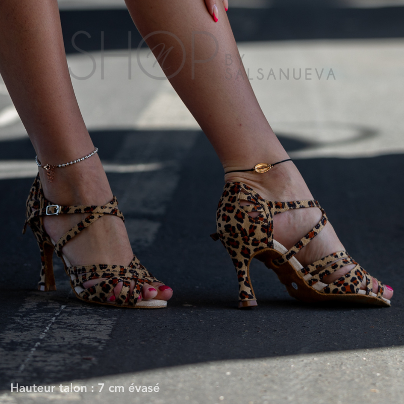 chaussure de kizomba leopard