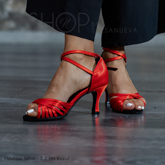 chaussure de salsa rouge