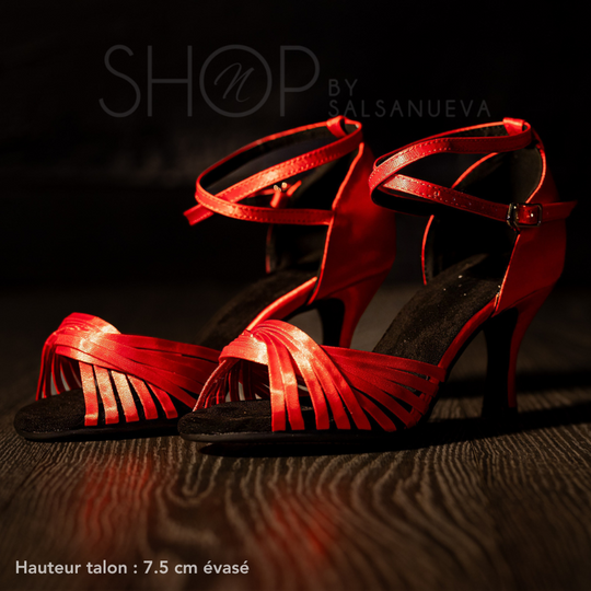 chaussures de danses latines rouge