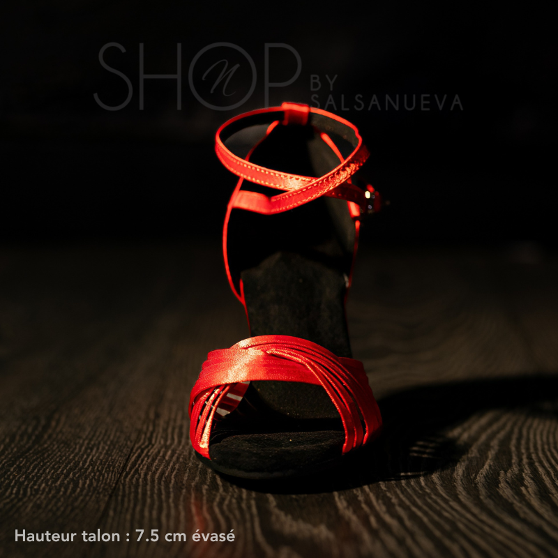 chaussures de danse bachata rouge