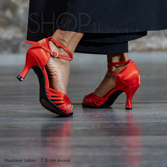 chaussure de danse rouge tous sols