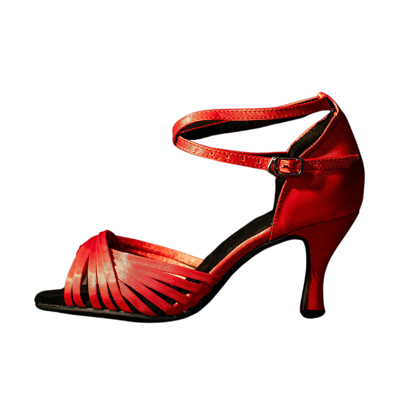 chaussure de danse latine rouge