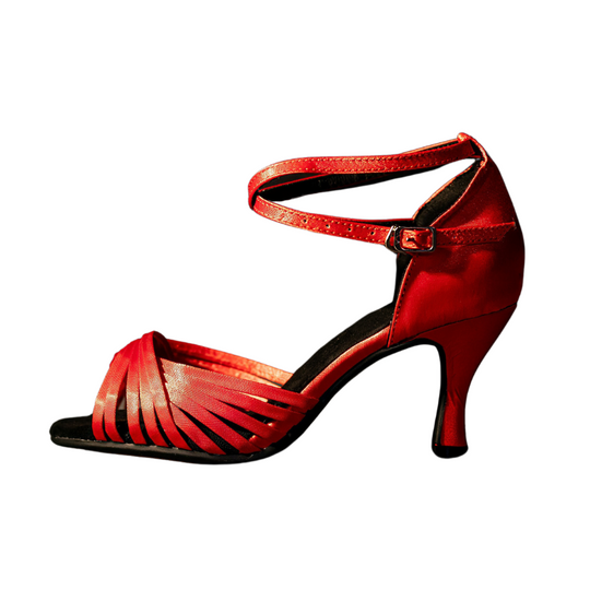 chaussure de danse latine rouge