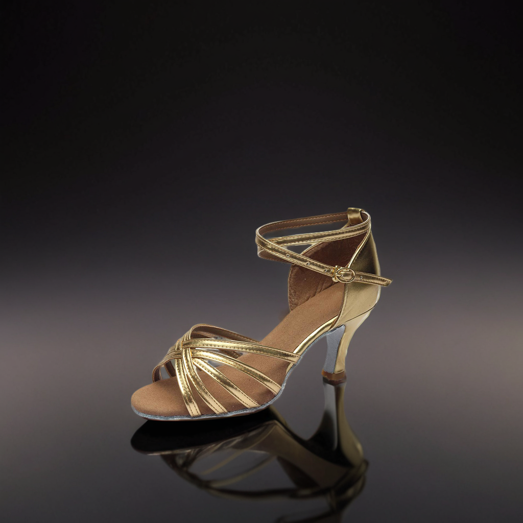 Chaussures danses latines dorée
